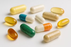 assorted capsules used in supplements and pharmaceuticals
