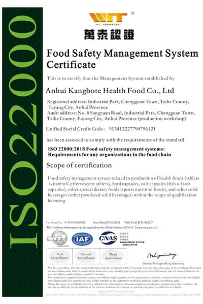 ISO22000 Certificate（2027.06 English Version）